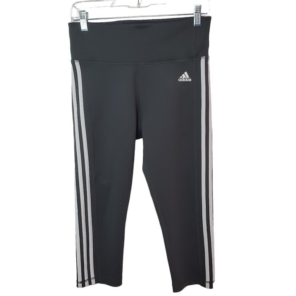 Adidas Climalite Cropped Leggings Womens Medium Green Sporty‎ Athletic gym